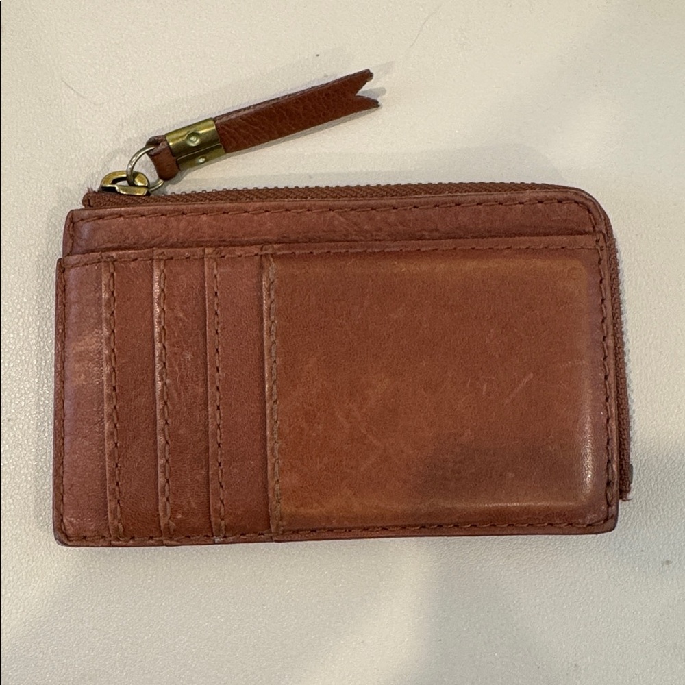 Madewell the essential zip card case wallet size 3” by 5”